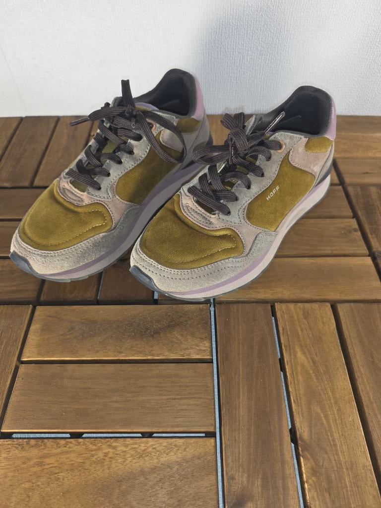 HOFF chunky sneakers maat 36 - groen/grijs/lila - nieuwstaat, Ophalen of Verzenden, Beige, Sneakers