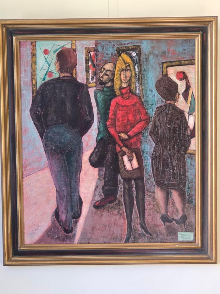 Olieverf op paneel gesigneerd Joseph ZABEAU, Antiek en Kunst, Kunst | Schilderijen | Modern, Ophalen