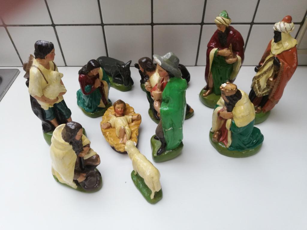 kerstbeeldjes gips, Diversen, Kerst, Ophalen of Verzenden, Gebruikt