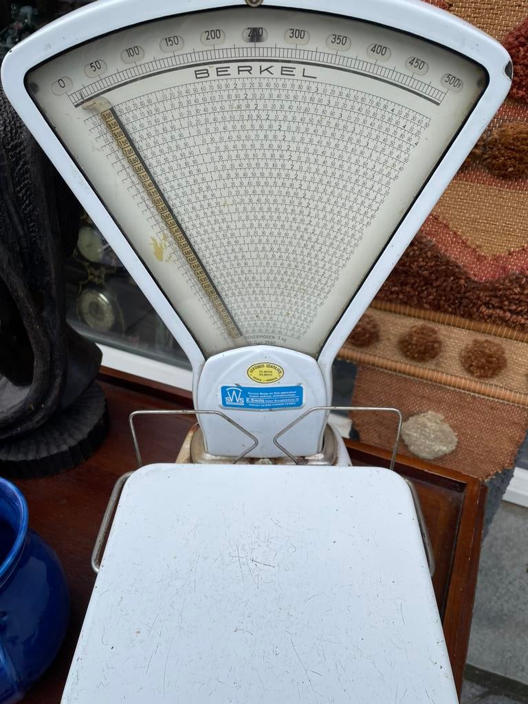 Vintage Berkel Emaille Weegschaal - Industrieel Design 1961., Ophalen of Verzenden, Zo goed als nieuw