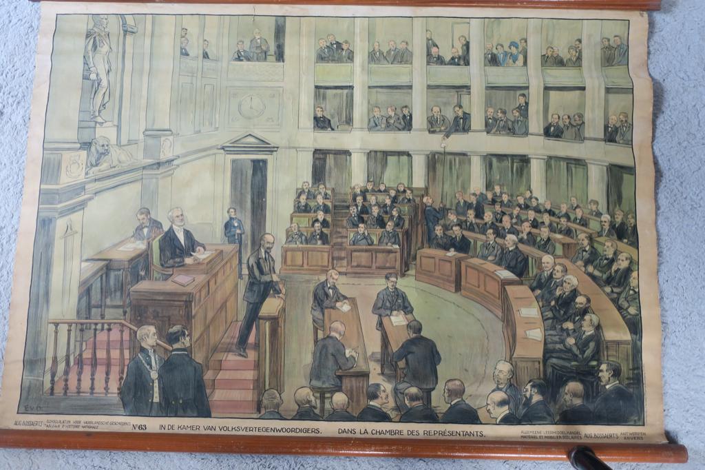 affiche bossaerts la chambre des représentants n63, Ophalen, Geschiedenis