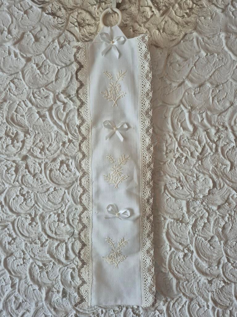 Porte rouleaux papier WC vintage en parfait état., Maison & Meubles, Enlèvement, Neuf, Blanc, Autres types