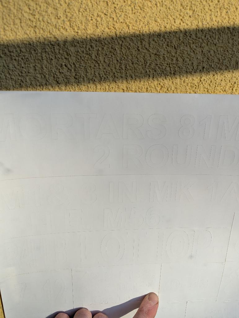 81 mm M56 us ww2 stencilset voor mortelkoffer, Verzamelen, Militaria | Tweede Wereldoorlog, Verzenden, Landmacht, Kist of Geocache