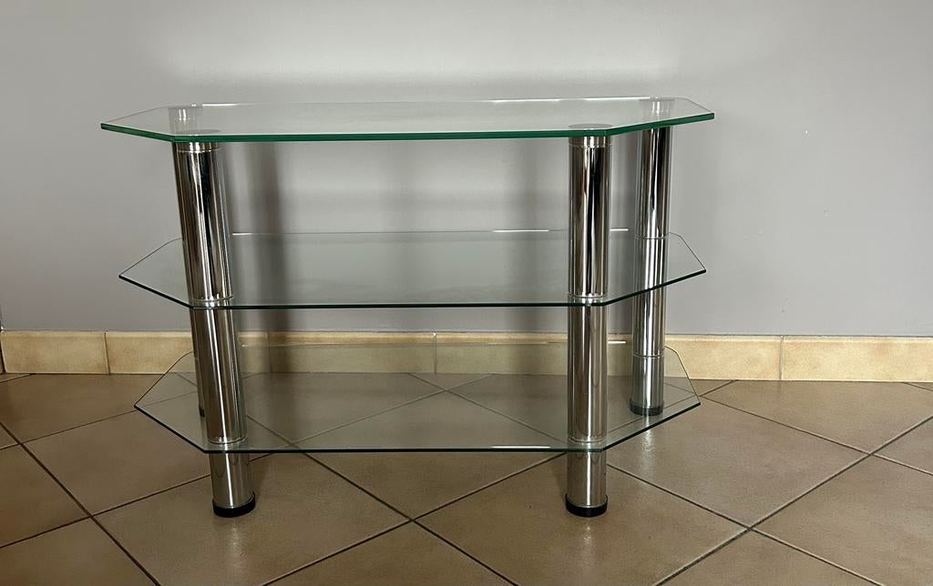 Meuble TV en verre, Enlèvement, Comme neuf, Verre