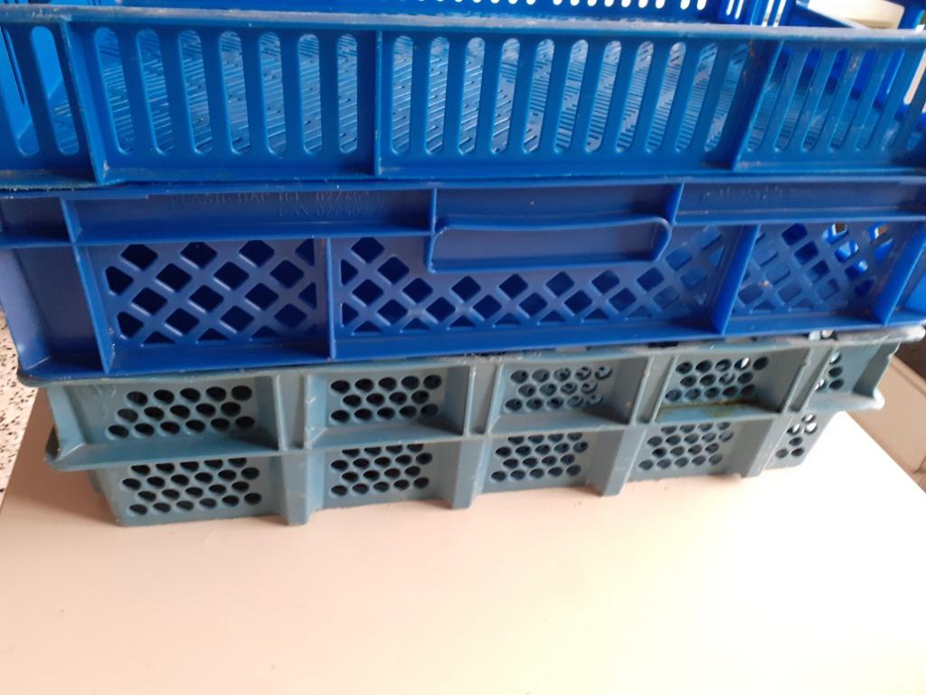 Lot de 3 grands cageots de transport 60x40 hauteur variable, Casier, Moins de 35 cm, Enlèvement, Utilisé