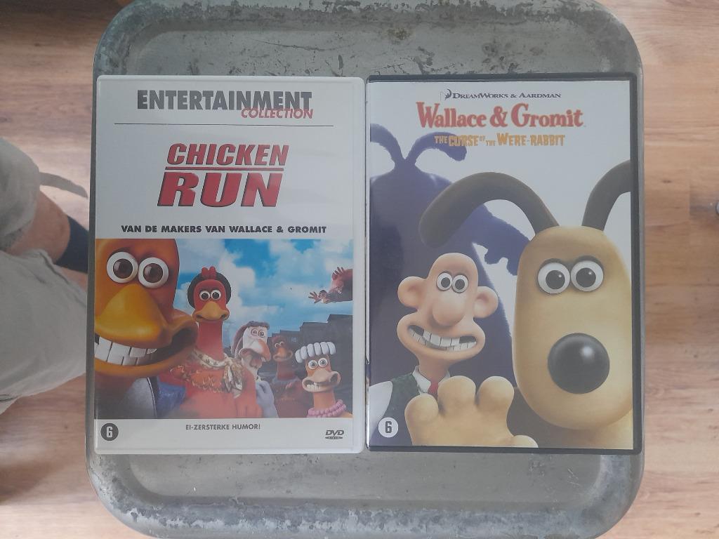Chicken Run + Curse of the were-rabbit (Wallace & Gromit), Cd's en Dvd's, Dvd's | Tekenfilms en Animatie, Zo goed als nieuw, Europees