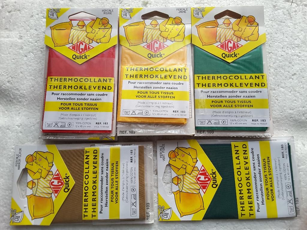 tissu thermocollant coton 12 x 45 cm pour tout tissus Nigal, Hobby & Loisirs créatifs, Couture & Fournitures, Enlèvement ou Envoi