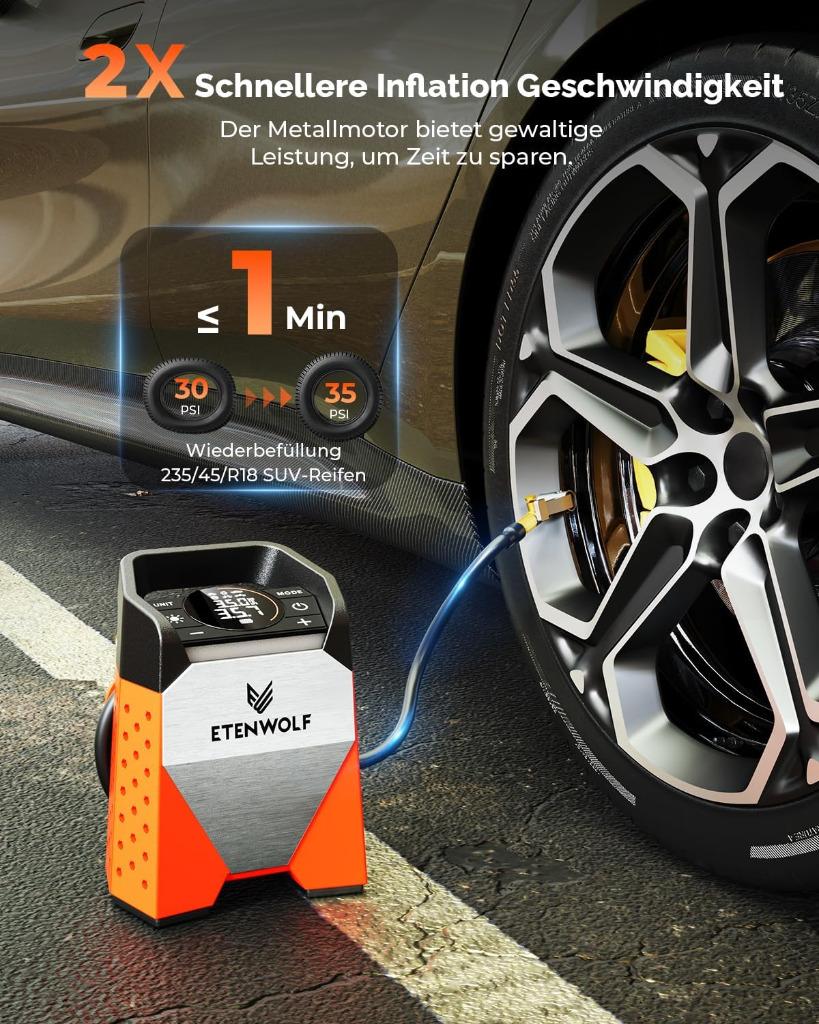 Zeer Krachtige Accu Pomp Compressor 7800 mAh 160Psi - 11Bar, Verzenden, Nieuw