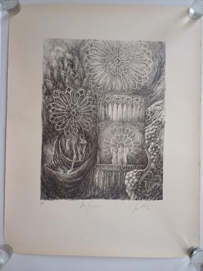 Luc Putman, Vier Seizoenen, 1981, Antiquités & Art, Art | Eaux-fortes & Gravures, Enlèvement ou Envoi