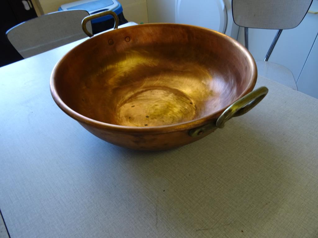 Casserole à confirture en cuivre ancienne, Enlèvement, Cuivre