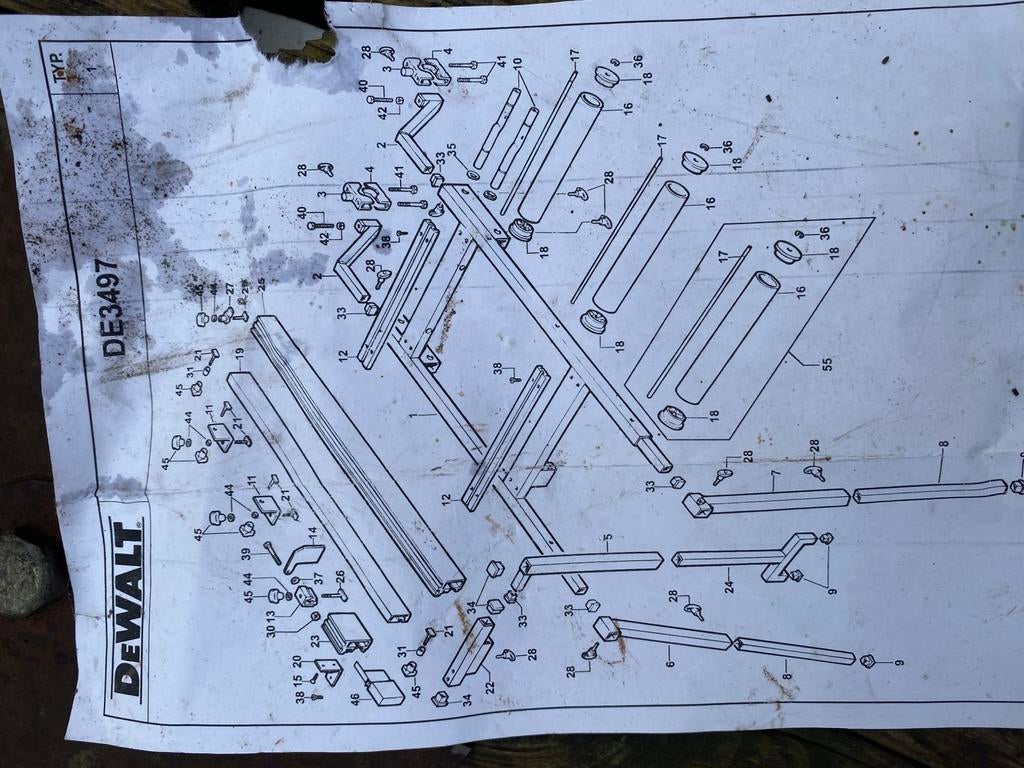 Dewalt DE3497 Rollentafel, Ophalen, Zo goed als nieuw