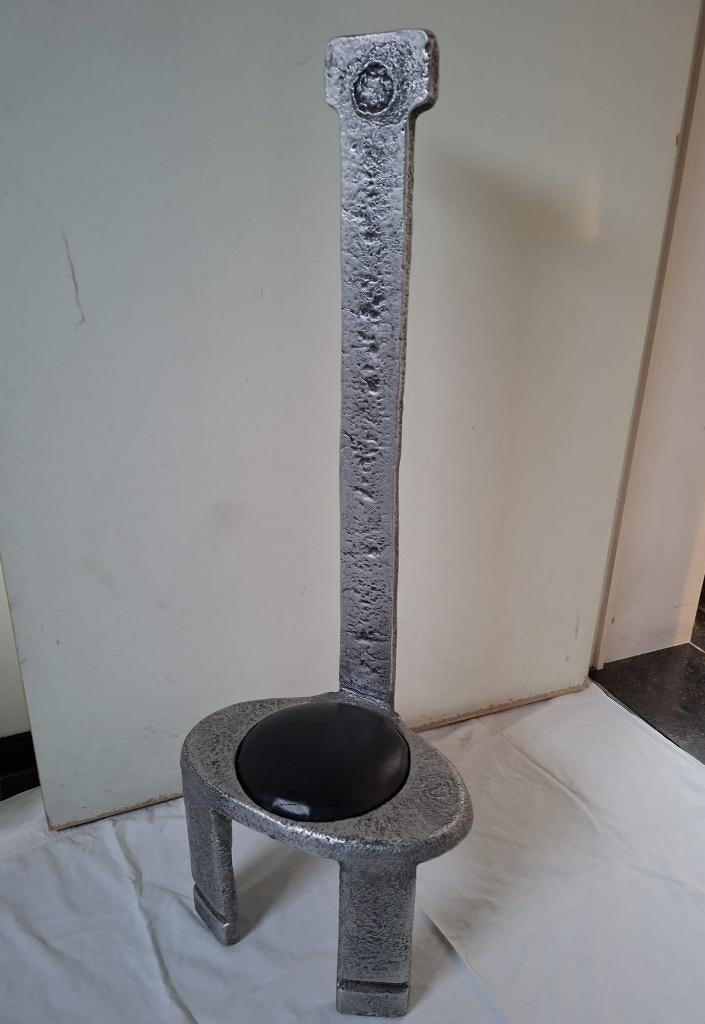 Willy Ceysens, chaise, fonte d'aluminium, années 70, Antiquités & Art, Enlèvement ou Envoi