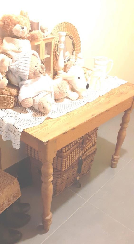 Table ancienne en pin massif, Antiquités & Art, Enlèvement