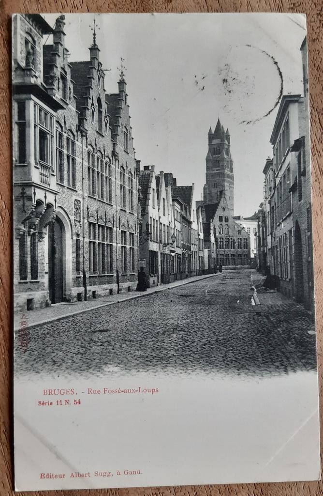 Postkaart BRUGGE rue Rosse aux Loups 1902 !, Verzenden