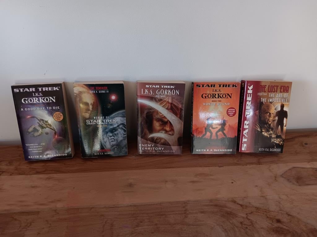 Lot boeken star trek Engelstalig. 5stuks, Collections, Efteling, Enlèvement ou Envoi
