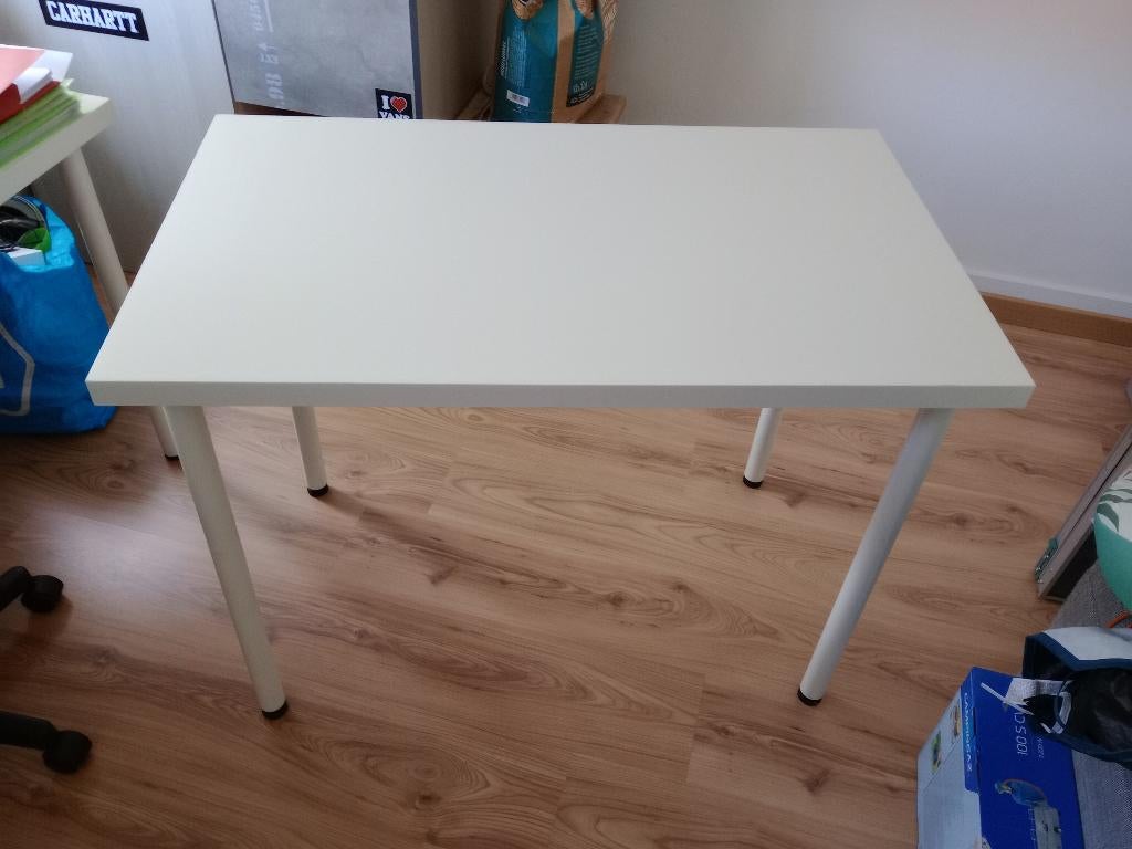 Bureautafel, Huis en Inrichting, Gebruikt, Spaanplaat of MDF, IKEA, Wit