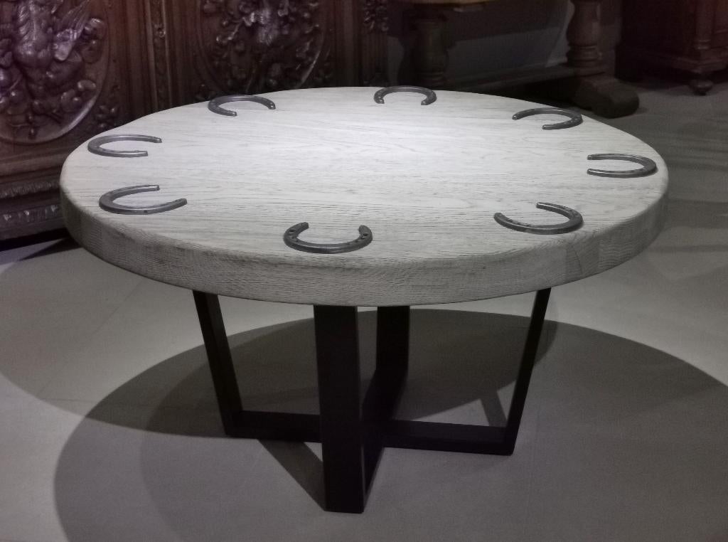 Massieve eiken salontafel., Huis en Inrichting, Ophalen, Eikenhout