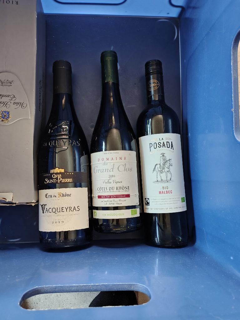 8 flessen wijn, Verzamelen, Wijnen, Ophalen, Overige gebieden, Nieuw, Rode wijn