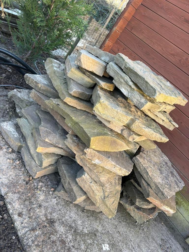 Platte vijverstenen, Ophalen