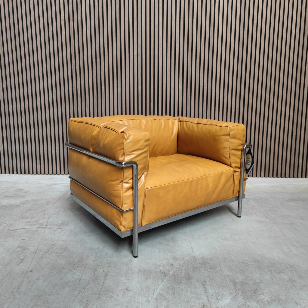 Cassina LC3 - camel naturel leder, Ophalen of Verzenden