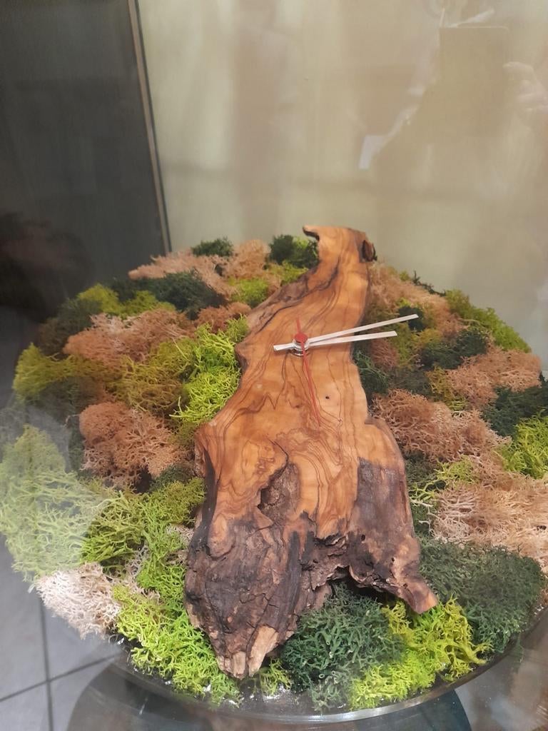 Horloge bois olivier, Antiquités & Art, Enlèvement ou Envoi