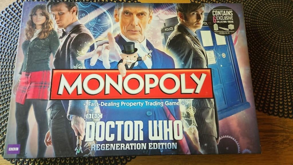 jeu de plateau anglais Monopoly Dr Who Regeneration Monopoly, Trois ou quatre joueurs, Enlèvement ou Envoi, Neuf, Monopoly
