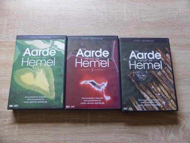Lot  van 3 DVD's de Aarde vanuit de hemel, Cd's en Dvd's, Dvd's | Documentaire en Educatief, Zo goed als nieuw, Natuur, Boxset