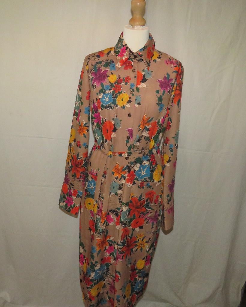 Jurk Kleed knopen Nathalie Vleeschouwer Large Bloemen, Kleding | Dames, Jurken, Ophalen of Verzenden