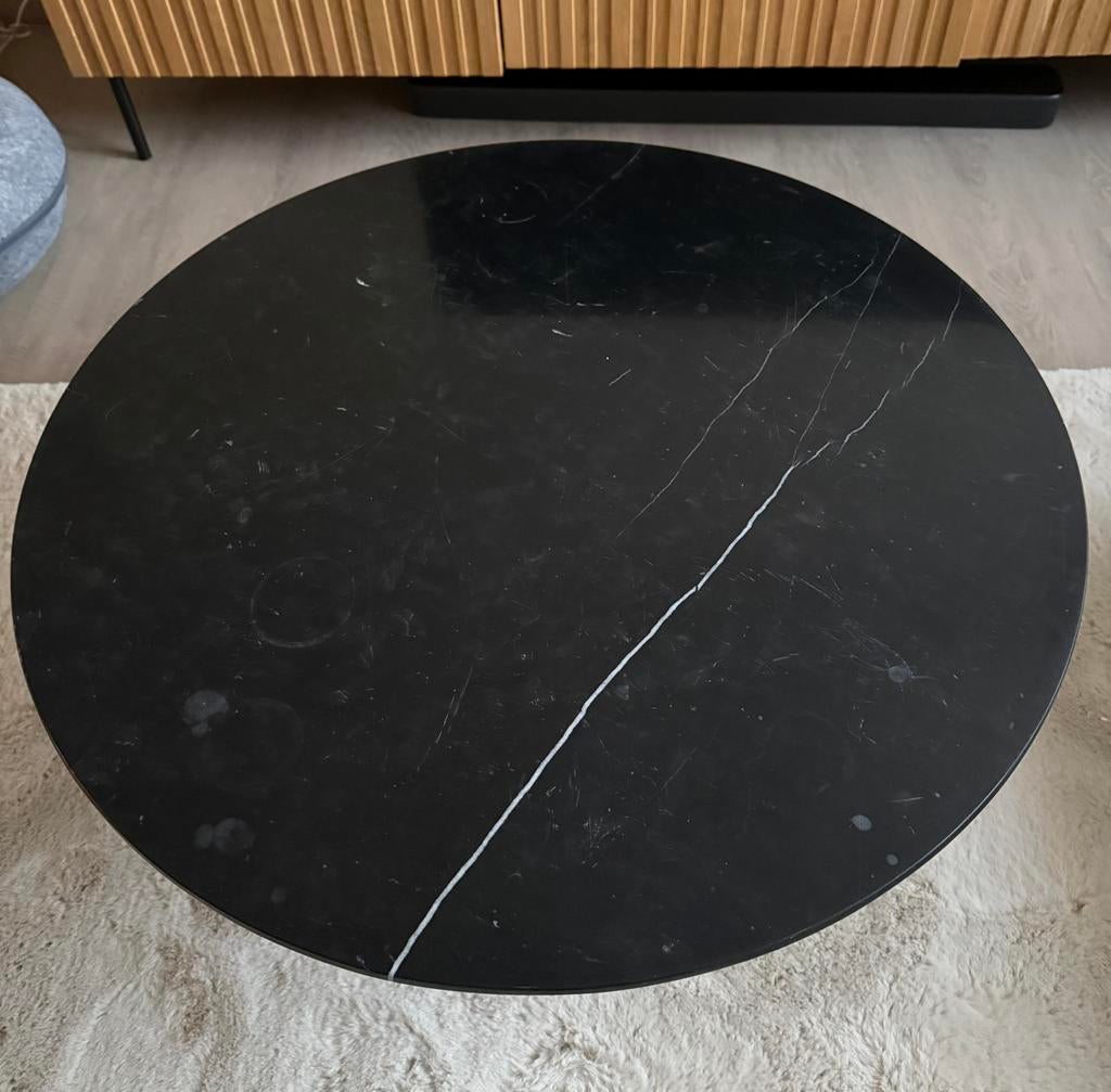 Salontafel marmer zwart, Huis en Inrichting, Ophalen, Overige materialen, Gebruikt, 50 tot 75 cm