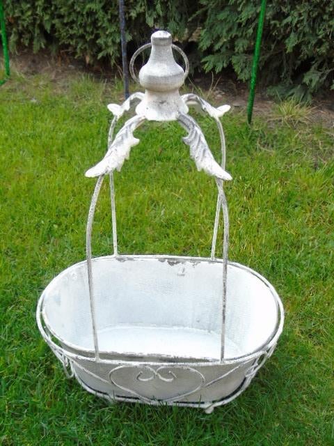 jardinière ovale en fer forgé patinée ., Jardin & Terrasse, Neuf, Enlèvement ou Envoi, 30 à 60 cm, Intérieur