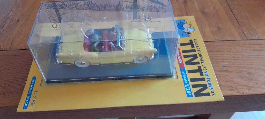 VOITURE TINTIN HACHETTE 1/24 EME LE CABRIOLET BORDURE, Enlèvement ou Envoi, Comme neuf