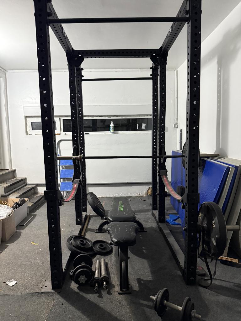 Atx prx power rack 840 met extension / olympische /gewichten, Enlèvement, Utilisé, Bras, Barre d'haltères