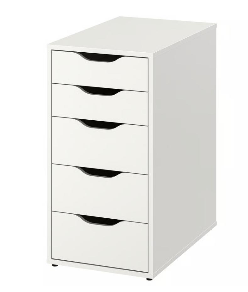 Caisson à tiroirs ALEX avec tiroirs, blanc, 36x70 cm, 5 tiroirs ou plus, Moins de 100 cm, Enlèvement, Utilisé