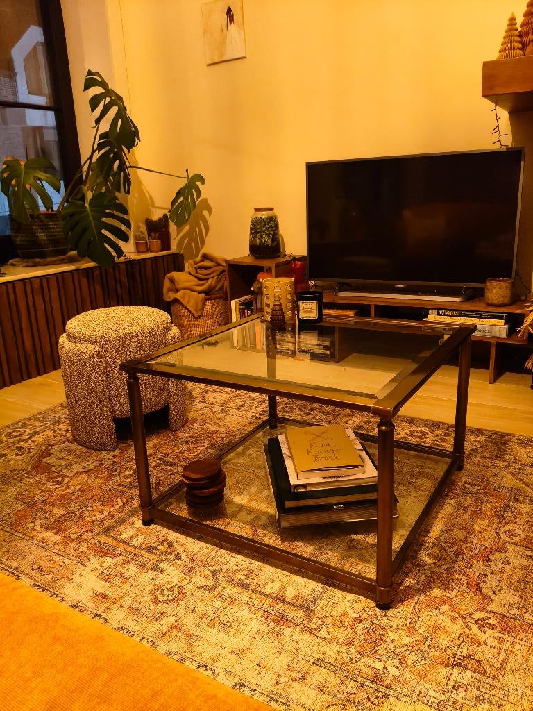 Salontafel, Huis en Inrichting, Tafels | Salontafels, Ophalen, Minder dan 50 cm, Gebruikt, Vierkant