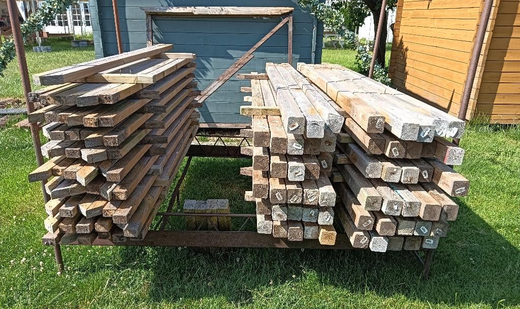 HOUTEN PALEN, Jardin & Terrasse, Poteaux, Poutres & Planches, Comme neuf, Poteaux, 180 à 250 cm, Enlèvement