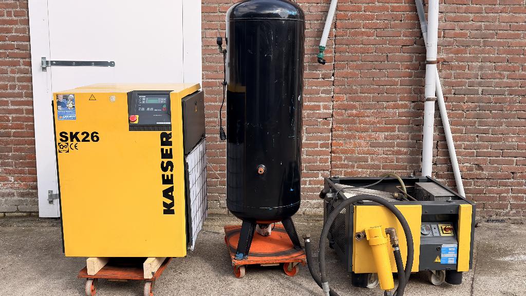 Kaeser SK 26 met Koeler en 300L tank, Ophalen