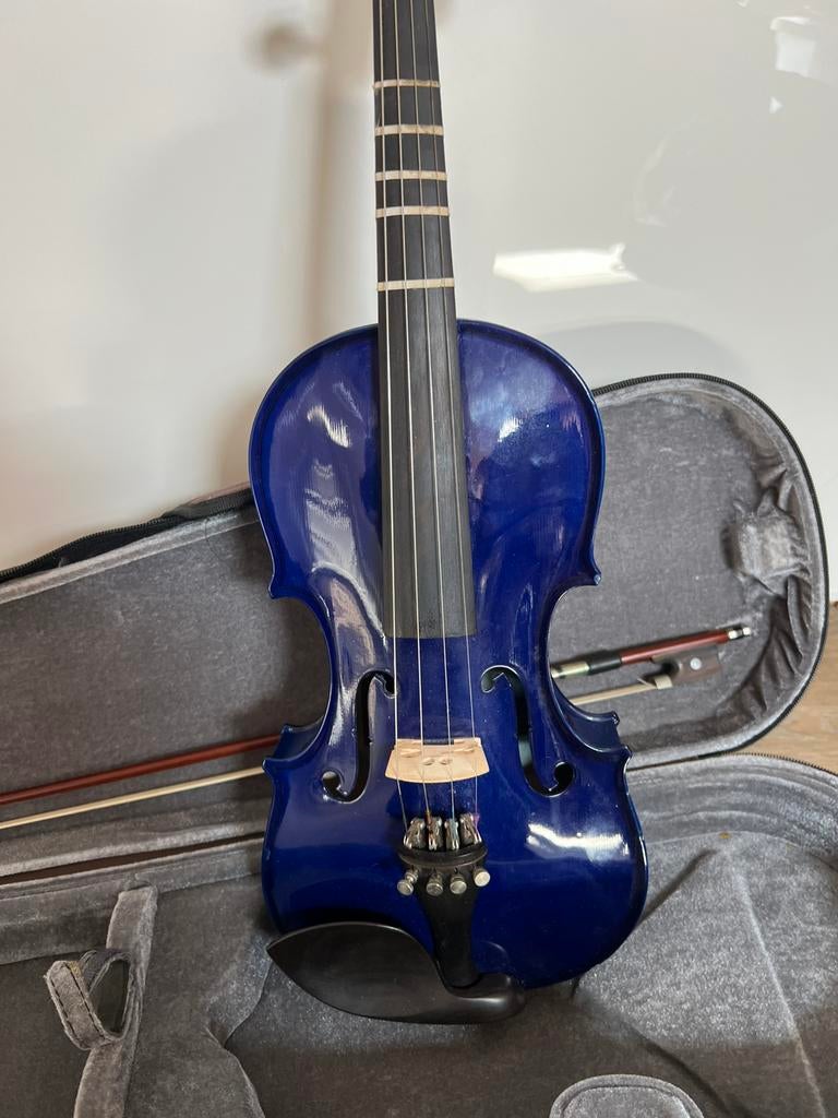 Viool blauw 1/2, Muziek en Instrumenten, Strijkinstrumenten | Violen en Altviolen, Ophalen, Viool