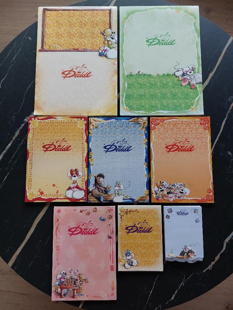Diddl collectie notitieblokken, enveloppes, geschenkzakjes, Verzamelen, Ophalen of Verzenden, Diddl, Gebruikt, Papier, Kaart of Schrift