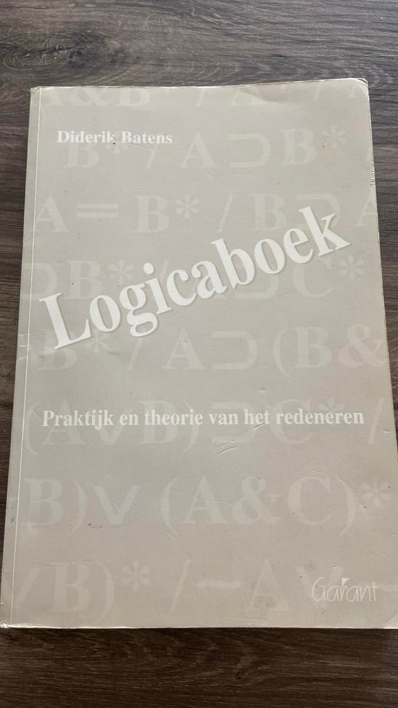 Logicaboek - Diderik Batens (1999), Ophalen of Verzenden, Zo goed als nieuw