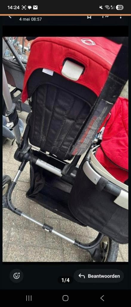Bugaboo rode duo kinderwagen, Kinderen en Baby's, Buggy's, Ophalen
