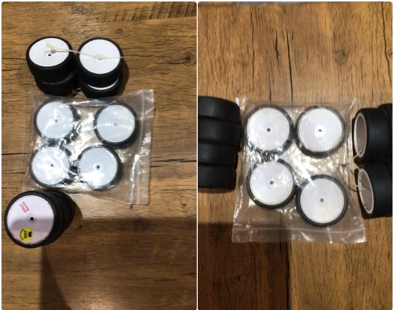 Lot roues RC piste 1/10 compétition – 3 sets test, Envoi, Comme neuf, Échelle 1:10, Électro