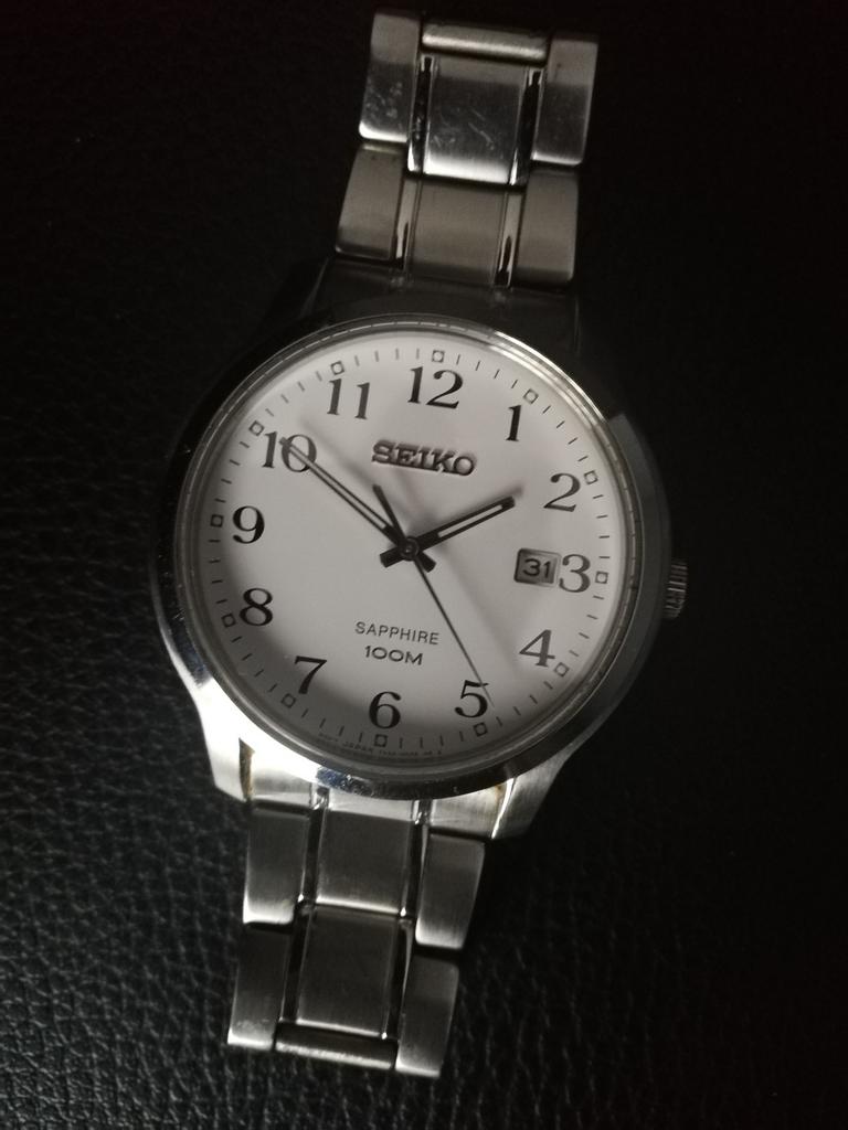 Mooi Origineel seiko sapphire heren, Handtassen en Accessoires, Horloges | Heren, Staal, Polshorloge, Ophalen of Verzenden, Zo goed als nieuw