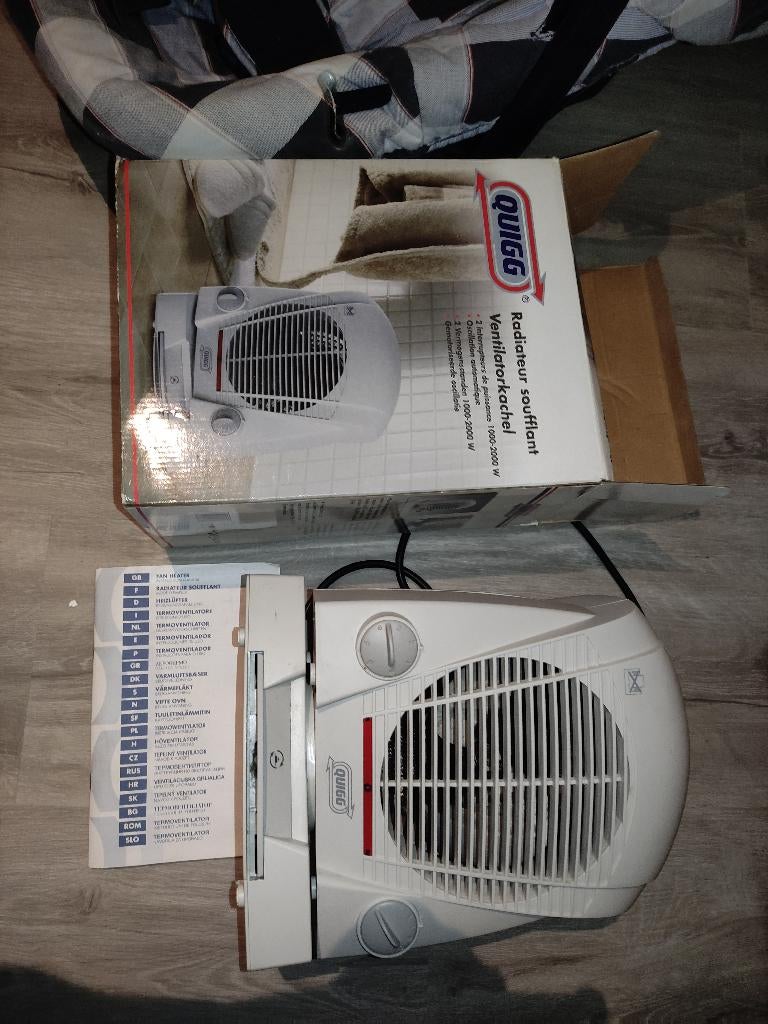Radiateur soufflant, 2000 W, fonctionnement auto, protection, Bricolage & Construction, Chauffage & Radiateurs, 800 watts ou plus