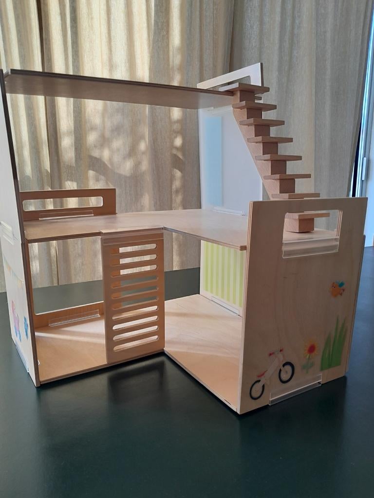 Haba poppenhuisje zonder meubeltjes of poppen., Ophalen, Zo goed als nieuw, Poppenhuis