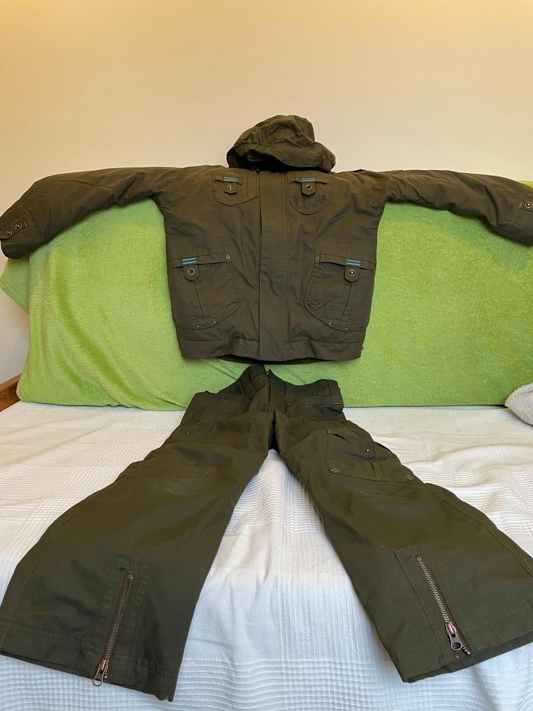 Ensemble veste pantalon ski decathlon wedze 10 ans kaki