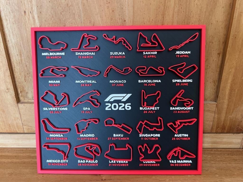 Calendrier Formule1 2026 en relief, Ophalen of Verzenden, Nieuw, Overige typen