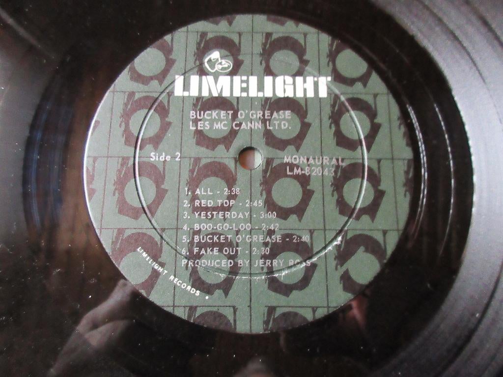 LP  Les McCann Ltd. ‎– Bucket O' Grease  with Red top, Cd's en Dvd's, Gebruikt, Overige typen, Ophalen of Verzenden, 12 inch