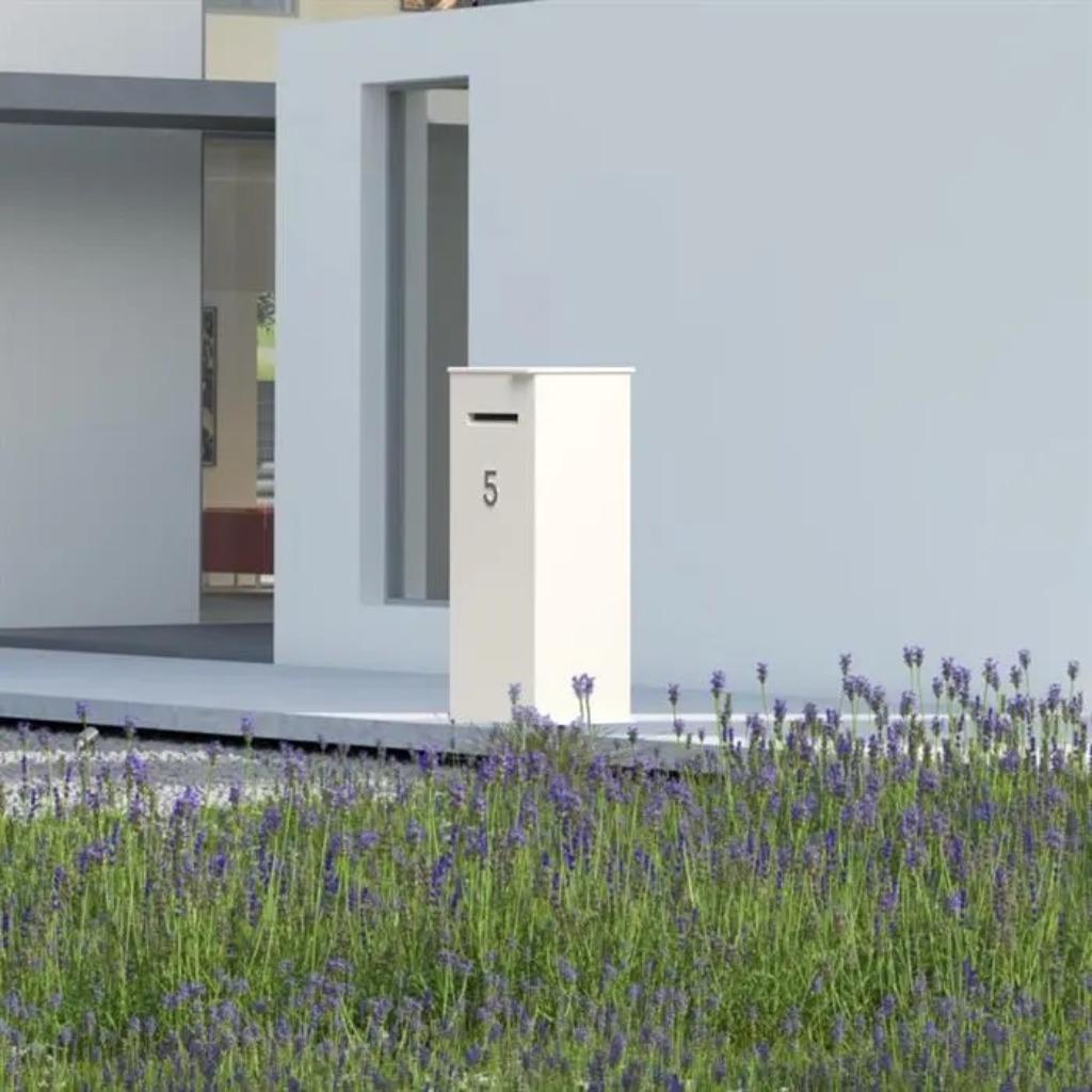 BOÎTE AUX LETTRES EN ALUMINIUM (également pour les colis), Jardin & Terrasse, Boîtes aux lettres, Neuf, Sur pied, Aluminium, Envoi