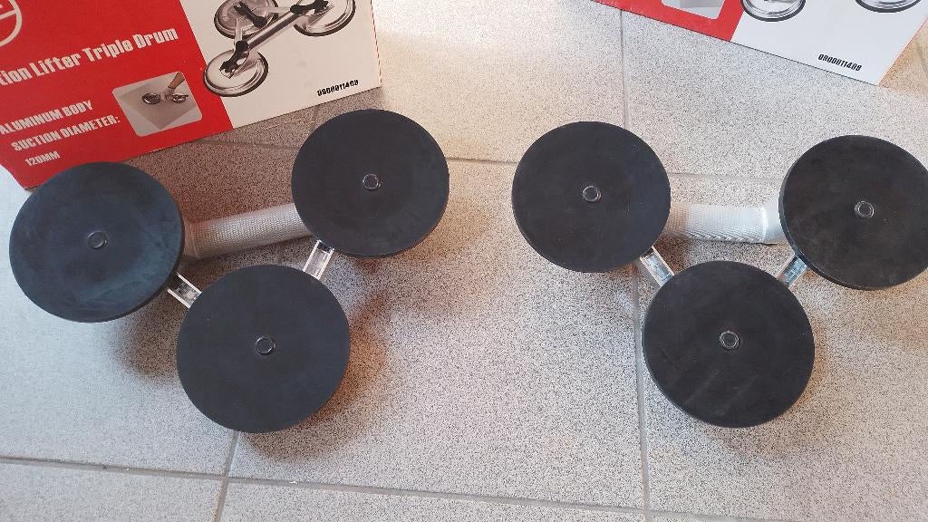 2 glasdrager glaszuiger 3zuignappen 120mm, 150Kg -40% NIEUW, Ophalen of Verzenden, Nieuw, Overige typen