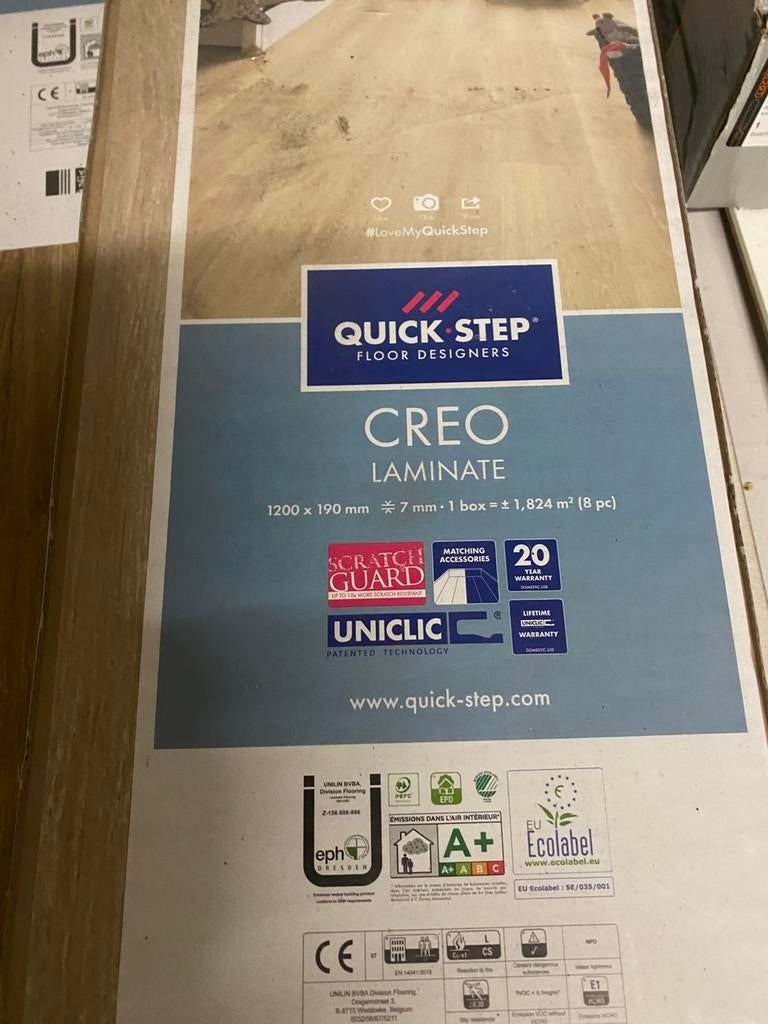 Laminaat Quickstep creo, Ophalen, Overige materialen, 50 tot 150 cm, Zo goed als nieuw